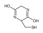 (3R)-3-(sulfanylmethyl)piperazine-2,5-dione Structure