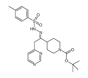 N-(t-butoxycarbonyl)-1-(4-piperidyl)-2-(4-pyrimidyl)-1-ethanone p-toluenesulfonyl hydrazone Structure