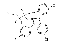 tris(4-chlorophenyl) (1,1,2,2-tetrachloropentyl)phosphorimidate结构式