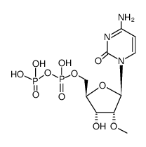 O2'-methyl-O5'-trihydroxydiphosphoryl-cytidine结构式