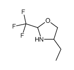 4-ethyl-2-(trifluoromethyl)-1,3-oxazolidine结构式