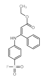 2-Propenoic acid,3-[[4-(fluorosulfonyl)phenyl]amino]-3-phenyl-, ethyl ester structure