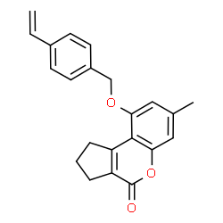 9-[(4-ethenylphenyl)methoxy]-7-methyl-2,3-dihydro-1H-cyclopenta[c]chromen-4-one结构式