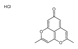 8-Hydroxy-2,5-dimethylpyrano(2,3,4-ij)(2)benzopyrylium chloride Structure