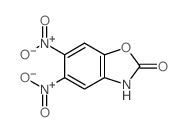 2(3H)-Benzoxazolone,5,6-dinitro- Structure