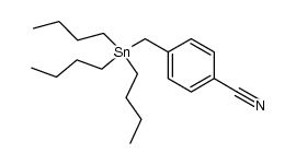 tributyl-(4-cyanobenzyl)tin Structure
