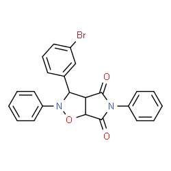 3-(3-bromophenyl)-2,5-diphenyltetrahydro-4H-pyrrolo[3,4-d]isoxazole-4,6(5H)-dione structure