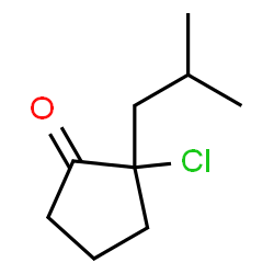 Cyclopentanone,2-chloro-2-(2-methylpropyl)- Structure