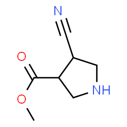 3-Pyrrolidinecarboxylicacid,4-cyano-,methylester(9CI) Structure