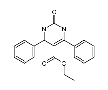 1,2,3,4-tetrahydro-2-oxo-4,6-diphenyl-5-pyrimidinecarboxylic acid ethyl ester结构式