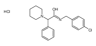 N-[(4-chlorophenyl)methyl]-2-phenyl-2-piperidin-1-ylacetamide,hydrochloride结构式