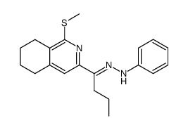 3-Butyryl-1-methylthio-5,6,7,8-tetrahydroisoquinoline phenylhydrazone结构式