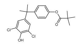 2-(3,5-dichloro-4-hydroxyphenyl)-2-(4-pivaloyloxyphenyl)propane结构式