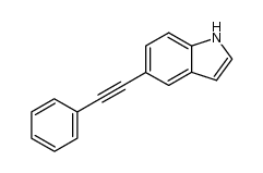 5-(2-phenylethynyl)-1H-indole结构式