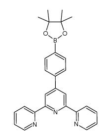 4'-(4-(4,4,5,5-tetramethyl-1,3,2-dioxaborolan-2-yl)phenyl)-2,2',6',2″-terpyridine Structure