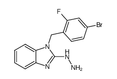 [1-(4-Bromo-2-fluoro-benzyl)-1H-benzoimidazol-2-yl]-hydrazine结构式