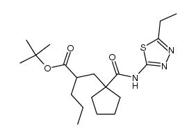 2-[1-([5-ethyl-[1,3,4]thiadiazol-2-yl]aminocarbonyl)cyclopentylmethyl]pentanoic acid tert-butyl ester Structure