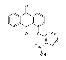 2-(9,10-dioxo-9,10-dihydro-[1]anthrylmercapto)-benzoic acid Structure