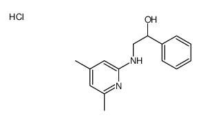 Benzenemethanol, .alpha.-(4,6-dimethyl-2-pyridinyl)aminomethyl-, monohydrochloride structure