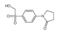 1-[4-(hydroxymethylsulfonyl)phenyl]pyrrolidin-2-one Structure