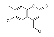 6-chloro-4-(chloromethyl)-7-methylchromen-2-one Structure