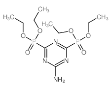 Phosphonic acid,(6-amino-1,3,5-triazine-2,4-diyl)bis-, tetraethyl ester (9CI) Structure