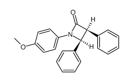 (3S,4S)-1-(4-methoxyphenyl)-3,4-diphenyl-2-azetidinone Structure