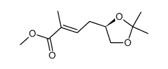 methyl (R,E)-4-(2,2-dimethyl-1,3-dioxolan-4-yl)-2-methylbut-2-enoate结构式