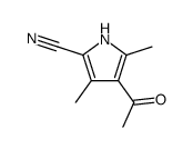 4-acetyl-3,5-dimethyl-1H-pyrrole-2-carbonitrile结构式
