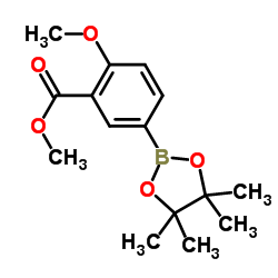 Methyl 2-methoxy-5-(4,4,5,5-tetramethyl-1,3,2-dioxaborolan-2-yl)benzoate Structure