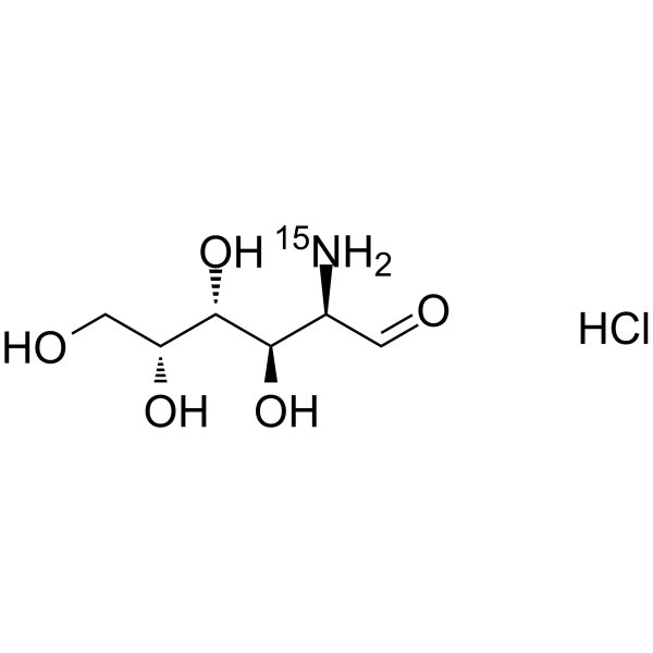 Amino-2-deoxy-D-galactose-15N hydrochloride结构式