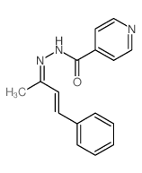 4-Pyridinecarboxylicacid, 2-(1-methyl-3-phenyl-2-propen-1-ylidene)hydrazide Structure