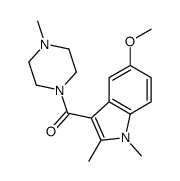 (5-methoxy-1,2-dimethylindol-3-yl)-(4-methylpiperazin-1-yl)methanone Structure