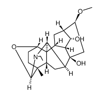 1α,19β-epoxy-20-ethyl-16β-methoxy-4-methyl-aconitane-8,14α-diol Structure