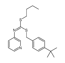 butyl p-tert-butylbenzyl 3-pyridylimidodithiocarbonate structure