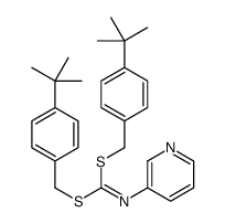Bis((4-(1,1-dimethylethyl)phenyl)methyl)-3-pyridinylcarbonimidodithioate结构式
