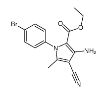 ethyl 3-amino-1-(4-bromophenyl)-4-cyano-5-methylpyrrole-2-carboxylate Structure