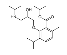 propan-2-yl 2-[2-hydroxy-3-(propan-2-ylamino)propoxy]-6-methyl-3-propan-2-ylbenzoate结构式