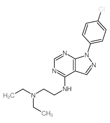1,2-Ethanediamine,N2-[1-(4-chlorophenyl)-1H-pyrazolo[3,4-d]pyrimidin-4-yl]-N1,N1-diethyl-结构式