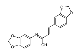 (E)-N,3-bis(1,3-benzodioxol-5-yl)prop-2-enamide Structure