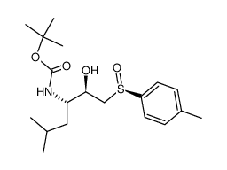 (2R,3S,RS)-N-(tert-butoxycarbonyl)-3-amino-5-methyl-1-[(4-methylphenyl)sulfinyl]-2-hexanol Structure