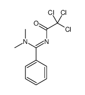 2,2,2-trichloro-N-[dimethylamino(phenyl)methylidene]acetamide结构式