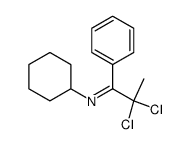 2,2-dichloro-N-cyclohexyl-1-phenylpropan-1-imine Structure