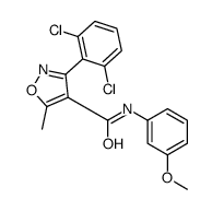 3-(2,6-dichlorophenyl)-N-(3-methoxyphenyl)-5-methyl-1,2-oxazole-4-carboxamide结构式