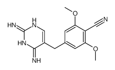 4-[(2,4-diaminopyrimidin-5-yl)methyl]-2,6-dimethoxybenzonitrile Structure