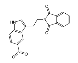 2-[2-(5-nitro-1H-indol-3-yl)ethyl]isoindole-1,3-dione结构式