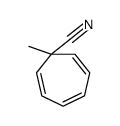 1-methylcyclohepta-2,4,6-triene-1-carbonitrile结构式