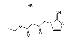 2-amino-3-(3-ethoxycarbonyl-2-oxo-propyl)-thiazolium, bromide Structure