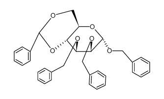 4,6-Di-O-benzylidene-1,2,3-tri-O-benzyl-α-D-mannopyranose结构式