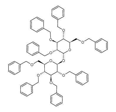 2,3,4,6-tetra-O-benzyl-β-D-glucopyranosyl 2,3,4,6-tetra-O-benzyl-β-D-glucopyranoside Structure
